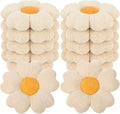 10 Pcs Cute Flower Pillow 15.75 Inch Flower Plush Throw Pillow Aesthetic Decorative Seating Cushion for Spring Back to School First Day of School Sofa Couch Decor (Monochrome,Light White)