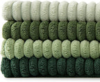 MIULEE Spring Green Decorative Throw Pillow Covers 24x24 Inch Set of 4 Boho Farmhouse Cushion Covers Mordern Nordic Pillow Cases Soft Corduroy Gradient Home Decor for Couch Sofa Living Room Bed