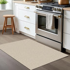 EARTHALL Woven Area Rug 2x3 Ft Washable Rugs for Entryway Braided Non Slip Throw Rugs Door Mat Indoor Outdoor Entrance Small Cotton Woven Carpet for Kitchen Foyer Front Door, Beige/Khaki