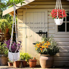 Hanging Planters for Indoor Plants Macrame Plant Hanger Plant Pots Hangers for Live Plants,Outdoor Garden Home and Boho Wall Home Ceiling Decor,Ivory,35 Inch(Planter Pot Not Included)