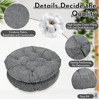 Jerify Floor Pillow Cushions Large Round Square Large Meditation Floor Pillow for Classroom Adult Meditation Picnic Party Seating Learning Daycare School(Round,Dark Grey,4 Pcs)