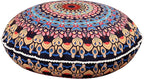 32 inches Meditation Floor Cushion for Adults, Round Large Thick Floor Pillow, Memory Foam Filling, Blue