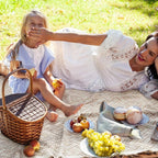 VitalCozy Waterproof Picnic Blankets 71×71 inch Outdoor Blanket Foldable 2 in 1 Double Layer Sandproof Beach Mat with Carry Strap for Camping Lawn Park Beach Grass(Khaki)