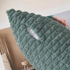 Kevin Textile 14x20 Inch Pillow Cover 1 Pack Boho Decorative Soft Striped Corduroy Lumbar Farmhouse Color Accent Rectangle Cushion Case for Living Room Couch Sofa Bed, Teal Green