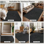 Tangsoo Black Easy Jute 3x5 Outdoor Rug for Living Room,Washable Non Slip Rubber Backing Thin Indoor Geometric Area Rug,Boho Farmhouse Throw Carpet for Front Porch Patio Entryway Balcony