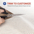 Non-Slip Rug Pad Gripper 2x3 Feet, Anti Skid Mat for Under Area Rugs, Keeps Rugs in Position and Safe, Thick Cushioned Carpet Pad for Hardwood Floors Protection