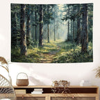 Forest Tapestry Home Decor Nature Landscape Tapestry Magic Tree Woodland Scenery Tapestries Wall Hanging for Bedroom Living Room Aesthetic Decoration 40 x 30 Inch