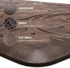 KMAT Kitchen Mat Cushioned Anti-Fatigue Floor Mat Waterproof Non-Slip Standing Mat Ergonomic Comfort Floor Mat Rug for Home,Office,Sink,Laundry,Desk 17.3" (W) x 28"(L),Brown