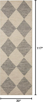 Loloi Chris Loves Julia Francis Collection FRA-01 Beige/Charcoal 2'-6" x 9'-9" Runner Rug
