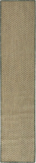 Nourison Home Courtyard 8' Runner Green Fabric Area Rug