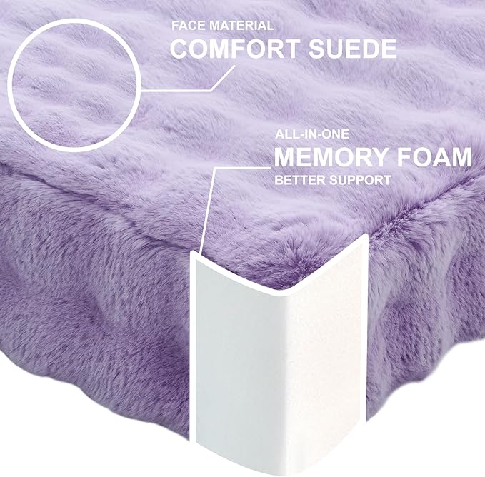 22 inches Floor Pillow for Adults - Large Meditation Cushion with Thick Foam & Soft Tufted Cover - Premium Outdoor Square Floor Cushion Seat - Yoga Pillows for Sitting On Floor - Light Purple