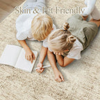 6x9 Area Rug for Living Room Floral Washable Non-Slip Modern Rugs for Bedroom Dinning Room Ultra-Thin Indoor Brown