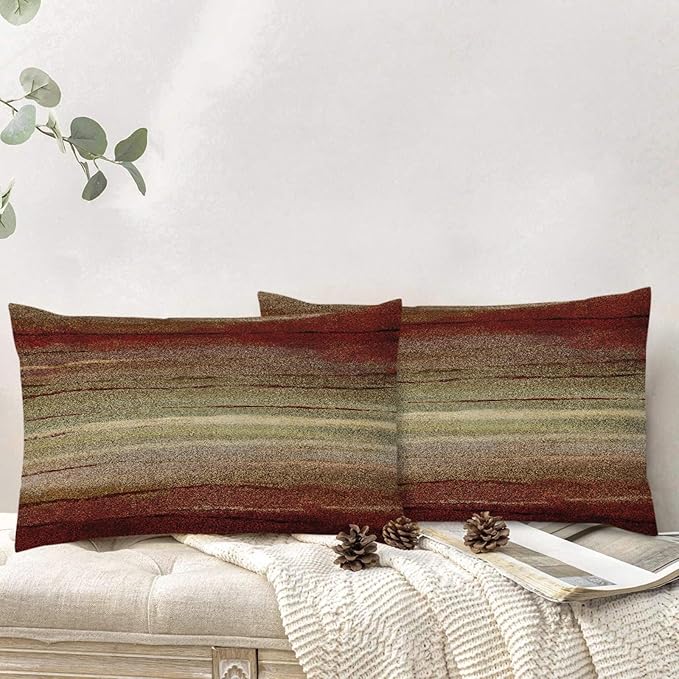 Emvency Set of 2 Throw Pillow Cover Western Tribal Geometric Brown Southwest Decorative Home Decor Lumbar 12 x 20 Inch Pillowcase