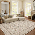 Washable Area Rugs for Living Room: 6x9 Bedroom Rug Boho Vintage Area Rug Stain Resistant Non Slip Low Pile Lightweight Soft Carpets for Dining Room Kitchen Nursery Kids Room Playroom Home Office