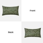 AELS Boho Decorative Textured Lumbar Pillow Covers 12x20, Modern Mid Century Rainbow Tufted Lumbar Pillow Case, Farmhouse Rustic Geometric Woven Cushion Case for Bed Couch Sofa, Olive Green