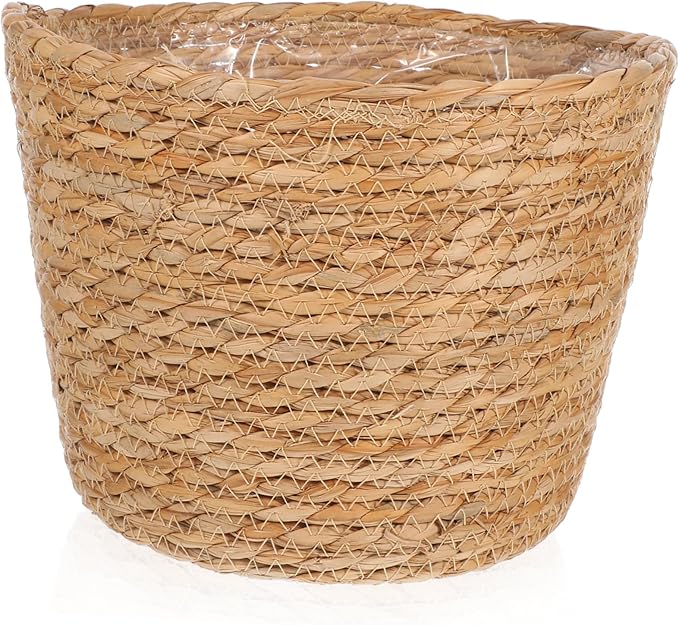 Rustic Woven Plant Baskets Indoor Rattan Flower Planter for Wedding Party Decorations