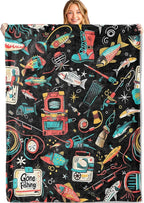 Gone Fishing Throw Blanket - 40x50in,Ultra Soft, Cozy Lightweight Flannel,Colorful Fishing Gear & Catch Blankets - Gifts for Men & Anglers Lovers,for Couch Home Living Room Decor