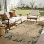 4x6 Jute Rug for Living Room: Farmhouse Indoor Outdoor Rug Washable with Non-Slip for Bedroom Patio Backyard Dining Room Home Office - Modern Brown