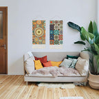 capasin Mandala Boho Macrame Wall Hanging Tapestry For Bedroom Tapestries Vertical Art Fabric Decor Door Living Room Bohemian (Style C, 17.5 * 43)