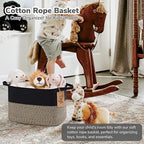 Goodpick Woven Storage Basket for Shelves, Small Wicker Baskets for Shoes,Towel, Toy Baskets Storage Kids, Empty Gift Basket with Handles, 13 x 10 x 9 Inches