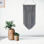 Winterdemoon Boho Grey Macrame Wall Hanging