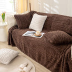 YUSOKI Sherpa Large Throw Blanket Single Layer,Light Weight(1.7lb),370GMS-3D Stylish Design for Gift Home Decor (Brown,50"x65")