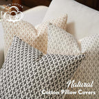 Floral Pillow Covers 20x20 Pillow Cover Block Print Couch Pillows for Living Room Decorative Neutral Accent Throw Pillow Covers, 1PC, Charcoal Black