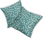 Teal Pillow Covers 20x20 Set of 2 Vintage Floral Rustic Old Style Cute Flower Print Decorative Outdoor Pillowcases Seasonal Farmhouse Throw Cushion Case Decor for Couch Sofa Bed