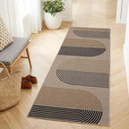 GarveeHome Modern Rainbow Easy Jute Runner Rug, 2x8 Rug for Hallways - Non-Slip Indoor Outdoor Carpet, Washable for High Traffic Laundry Room, Kitchen, Entryway