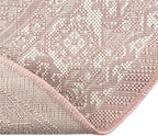 Rugs.com Outdoor Aztec Collection Rug – 3' x 5' Oval Pink Flatweave Rug Perfect for Living Rooms, Large Dining Rooms, Open Floorplans