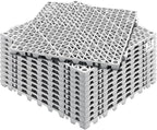 VEVOR Modular Interlocking Cushion, 12 Pack 12" x 12" Splicing Drainage Mats, Soft PVC Interlocking Drainage Floor Tiles, Non-Slip Drainage Holes for Restroom, Bathroom, Kitchen, Pool, Wet Areas, Gray