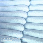 2 Pack Pillow Covers, 20x20 Faux Fur Square Throw Pillow Covers for Living Room Decorations Throw Pillow Case, Throw Pillow Cover Cushion Cover for Home Sofa Bedroom Car, Light Blue