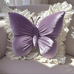 Butterfly Sofa Pillow Animal Floor Reading Pillow Car Cushion (Purple;, 50cm)