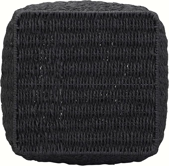 Household Essentials Handled Basket, Two Tone Seagrass and Paper Rope