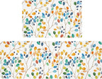 weesire Anti Fatigue Mats for Kitchen Floor Boho Kitchen Rugs Colorful Floral Leaves Memory Foam Cushioned Non-Slip Waterproof Kitchen Mat PVC Kitchen Rug Set, 17.3x28+17.3x47 inches, Laundry, Yellow