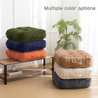 6" Washable Floor Pillow Cushion for Adults, Meditation Cushion Pillow, Removable Tufted Blended Corduroy Cover, Large Square Floor Sitting for Tatami Living Room or Yoga, 22x22 Inch, Machine Washable