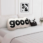 Johnear Headboard Pillow White Plush Reading Back Support for Bed Sitting Up Adult Daybed Sofa College Dorm Bed Headboard Backrest Cushion Bolster Throw Body Pillow Twin
