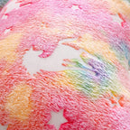 Mengersi Velvet Floor Pillows,Unicorn Glow in The Dark Pillow Bed Floor Lounger Cover for Kids Girls Boys,Mattress Floor Bed Sleeping Mat for Girls Teen Toddler,Requires 5 Pillows(Queen,Pink)