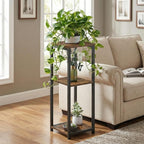 3 Tier Tall Plant Stand Indoor, 32.5" Corner Plant Stands for Indoor Plants Multiple, Multi-Functional Small Side Table for indoor Plants