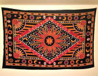 Popular Handicrafts Wall Hanging Tapestry For Bedroom Hippie Burning Sun and Moon Meditation Bohemian Hippy Psychedelic Design Indian Tapestries Bedspread 30 x 40 Inches (76 x 101 cms), Blue