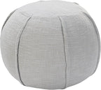 LR Home Gray Striped Cotton Pouf for Home Décor | Hand Made Bohemian Foot Rest for Bedroom & Living Room Décor | 18 x 18 x 14 Stuffed Pouf for Seating
