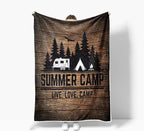 Brown Camping Throw Blankets, Retro Wood Camping Throw Blankets, Soft, Flannel, Warm, Rustic Wooden Board Fleece Bed Blanket Decor, Farmhouse Plush Blanket for Couch Sofa 60X70 Inch