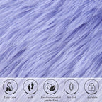 Softlife Square Faux Fur Sheepskin Chair Cover Seat Cushion Pad Super Soft Area Rugs for Living Bedroom Sofa (1.6ft x 1.6ft, Lavender) 1 pack