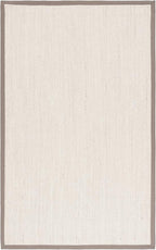 Safavieh Area Rug 6x8 - Natural Fiber Collection - Marble & Khaki, Sisal, Woven Design with Border (NF143E)
