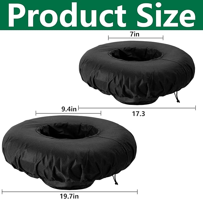 DECOHS 2 Pack Floating Planters for Ponds, 2 Sizes Woven Fabric Floating Pond Plant Baskets, Aquatic Plant Fish Barrier Floating Island for Garden Water Features and Aquascape Decoration