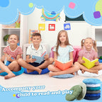 Fumete 16 Pcs 16 Inch Round Floor Cushions for Kids and Toddlers, Flexible Seating Classroom Furniture Floor Pillow for Home, Daycare, Preschool, Yoga and Meditation (Plain)