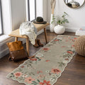 Lahome Floral Kitchen Runner, 2x5 Soft Washable Runner Rug Non Slip, Ultra-Thin Hallway Rug Stain Resistant Boho Carpet for ‎Laundry Bathroom Bedroom Flore (2x5ft,Brown)