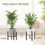 Adjustable Metal Plant Stand Black, Fits 6-10 Inch Heavy Duty Flower Pots Holder - Floor Single Plant Stands Indoor Outdoor for Corner Planter Outside Potted Plants (Pot Not Included)