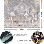 Yeoiat Purple Mushroom Tapestry Hippie Tapestry for Bedroom Cute Tapestries Aesthetic Wall Tapestries Hanging for Bedroom Dorm Living Room 36×48 Inches