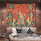 FEASRT Animal Tapestry European Royal Princess Tapestrys Medieval Bohemian Mandala Tapestry, 60x51 Inches Soft Flannelette, for Bedroom Living Room Dorm